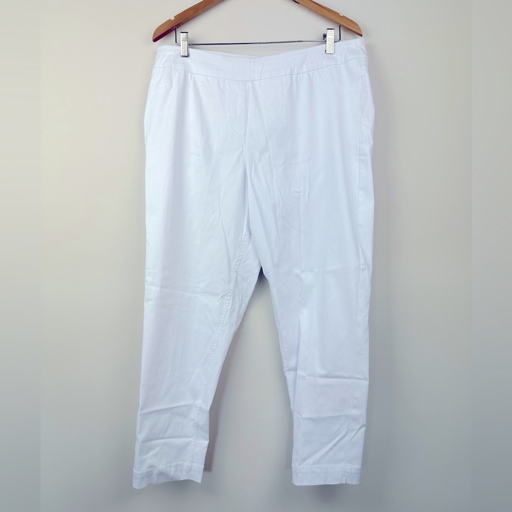 Soft Surroundings Slim-Sation Pull on Ankle Pants White XL/18 - Picture 2 of 14